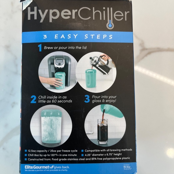 New With Box and Tags HyperChiller Iced Coffee/Beverage Cooler  Mint Green - Picture 4 of 8